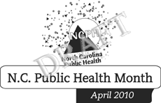N.C. Public Health Month 2010 Draft Logo (Black and White)