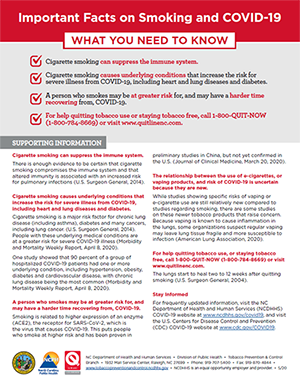 Important Facts on Smoking and COVID-19